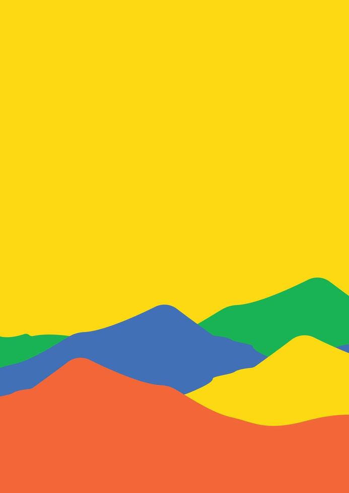 illustration mountain art colorful unique design vector