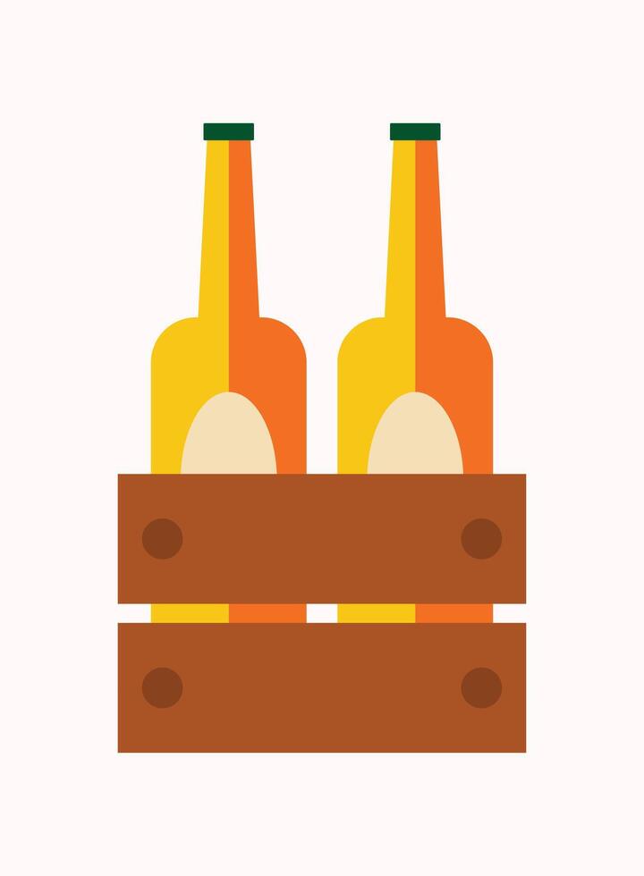 Illustration art beer box unique design abstract vector