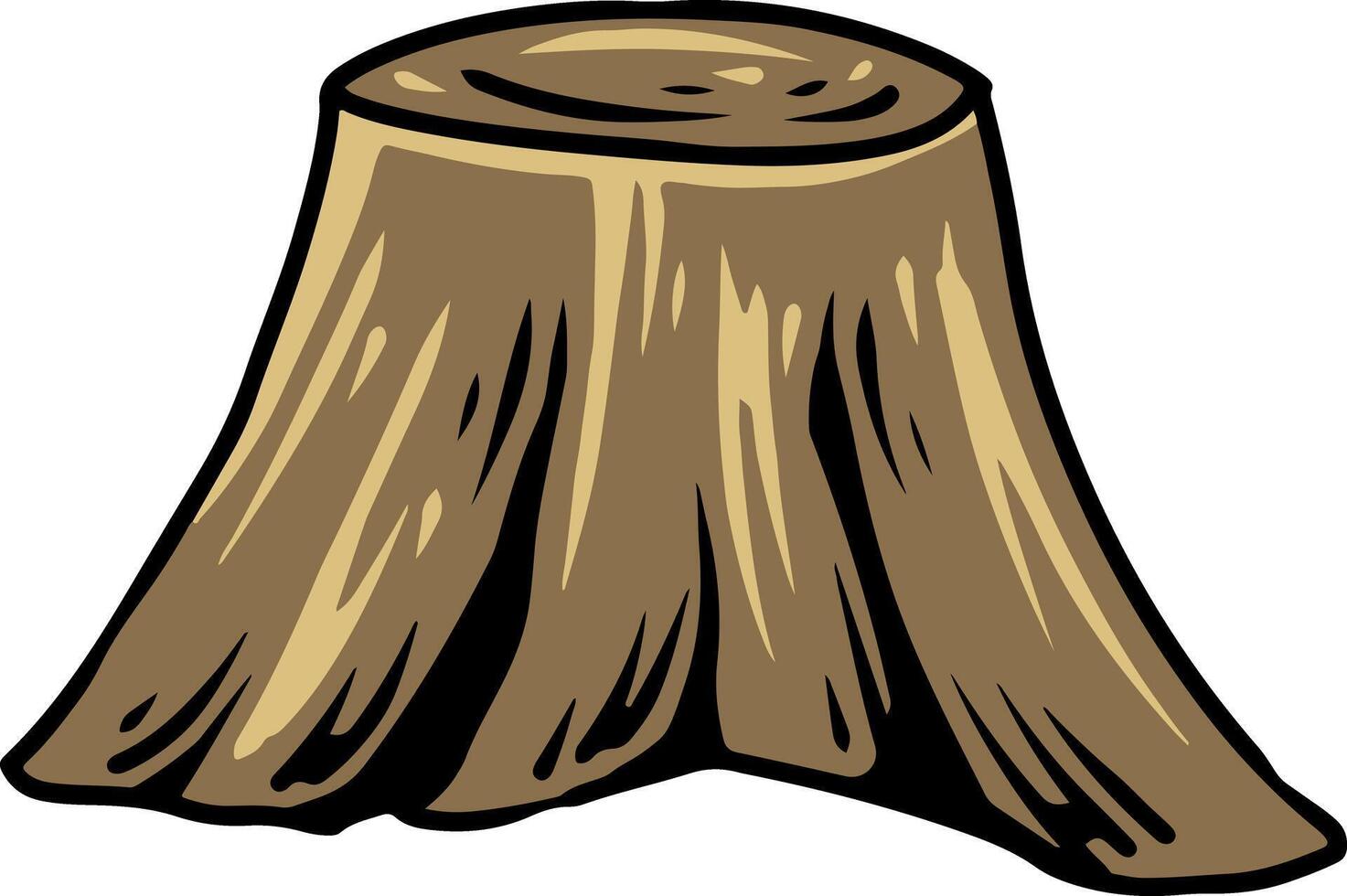 Single Tree Stump vector