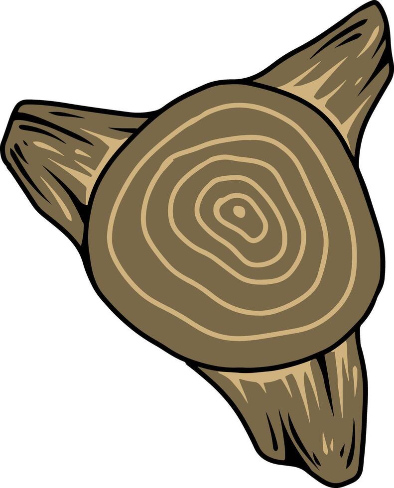 Tree Stump Top View vector