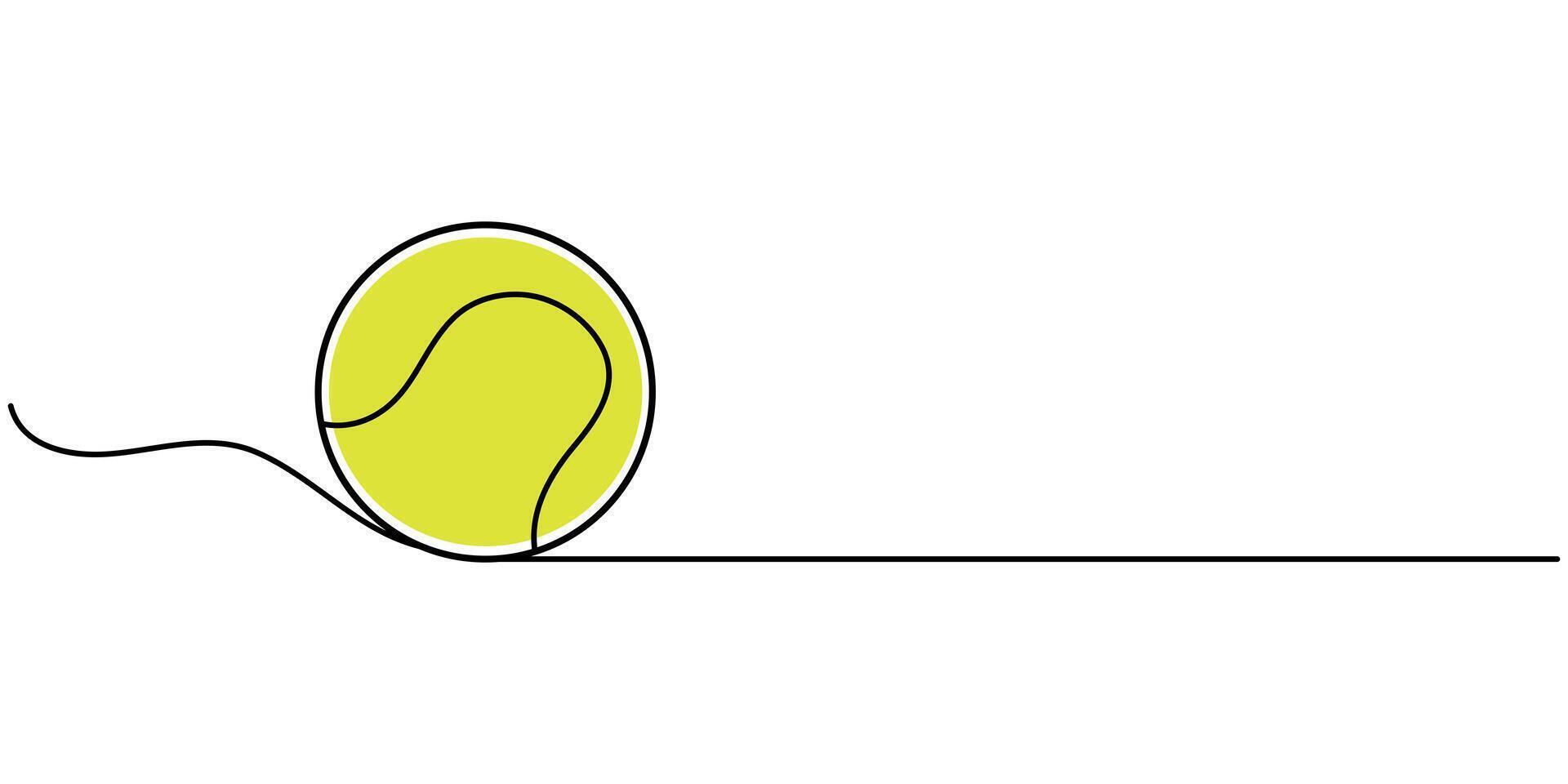 Playful Line Illustration for Table Tennis, One continuous line drawing pickleball ball vector