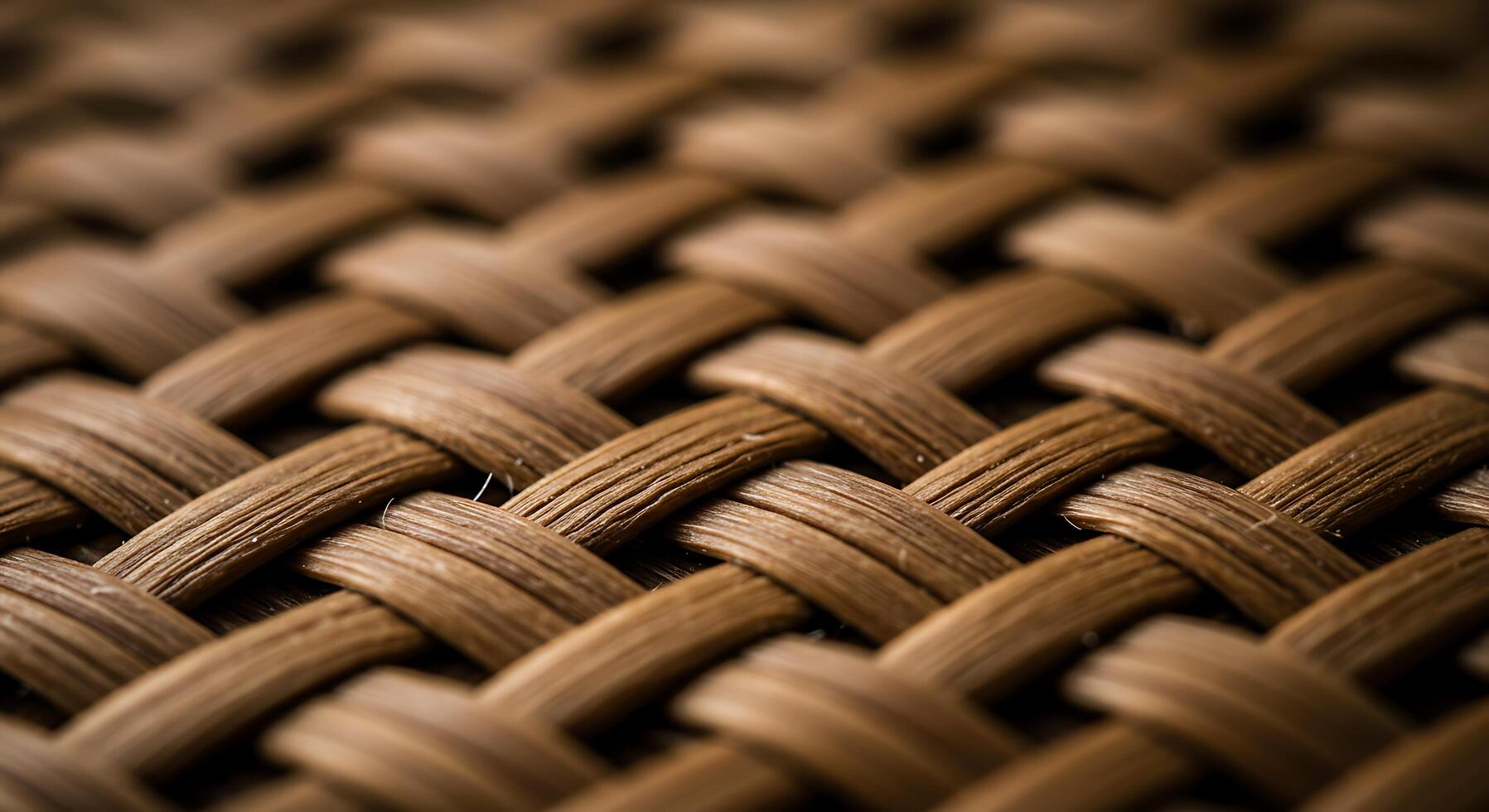 Close Up View of Woven Material in Brown, Creating a Textured Background photo