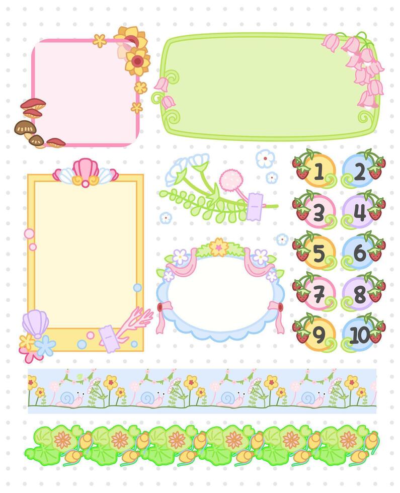 hand drawn notepad design for bullet journal page vector
