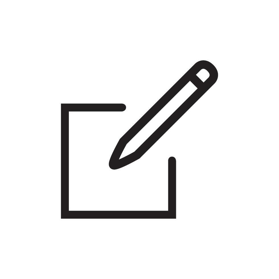 edit icon. icon related to basic web and UI. suitable for web site, app, user interfaces, printable etc. line icon style. simple design editable vector
