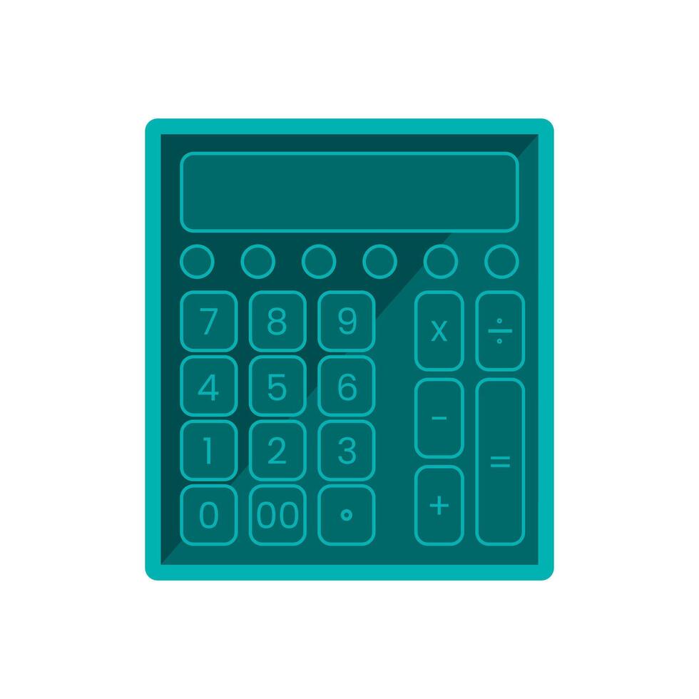 Calculator with number on white background vector