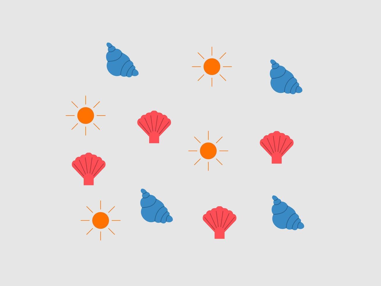 A repeating pattern of orange suns vector