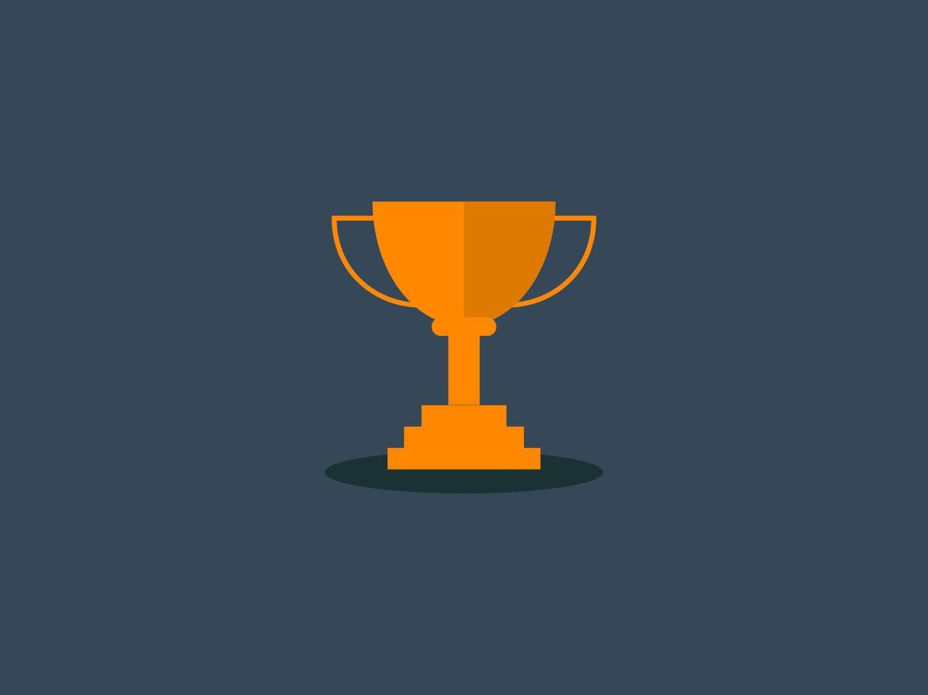 A golden trophy with a sleek design vector