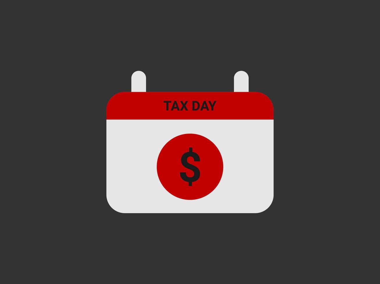 bold icon depicting a calendar with a red top bar vector