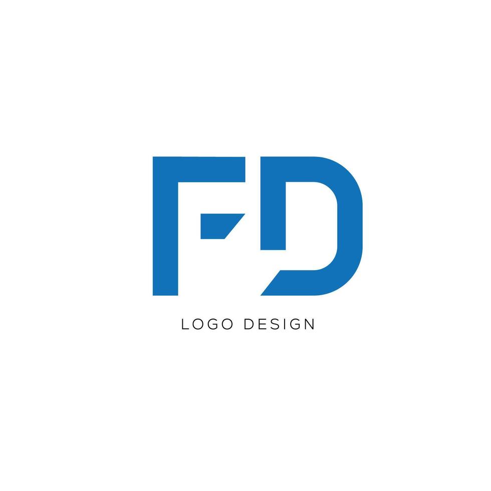 FD initial logo design vector