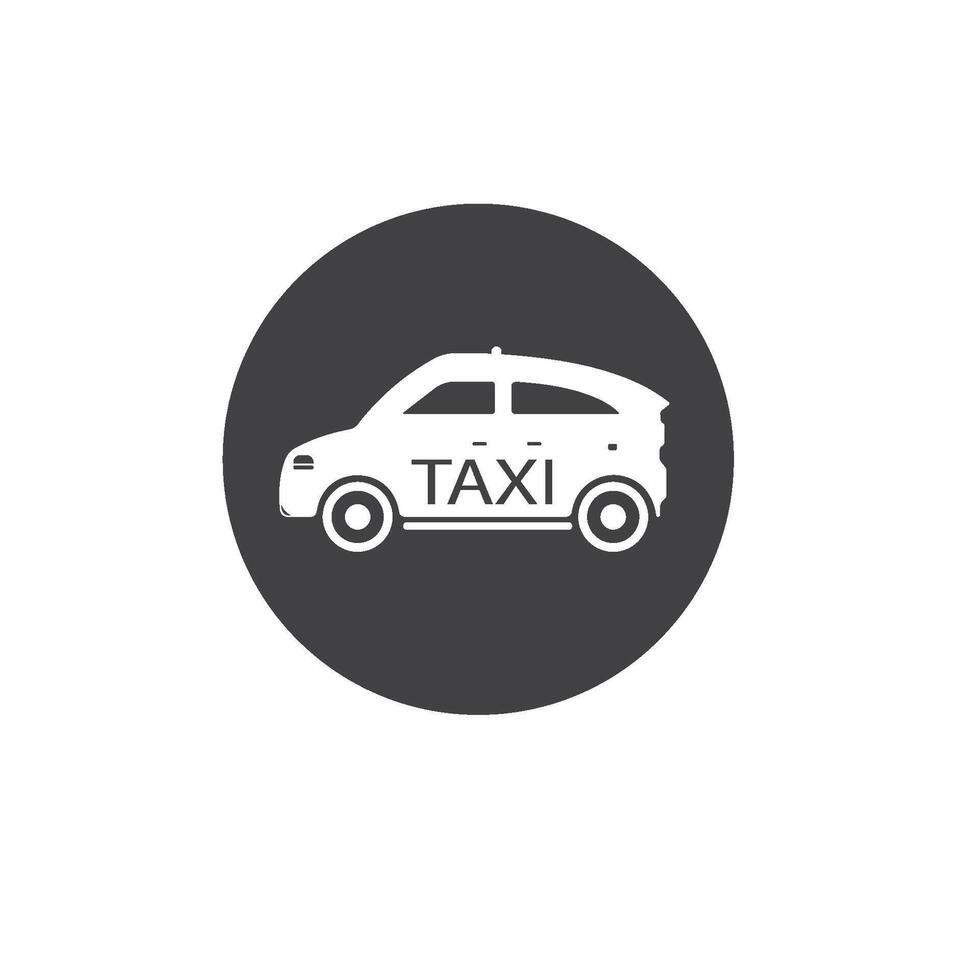 black taxi car icon element design tempate web vector