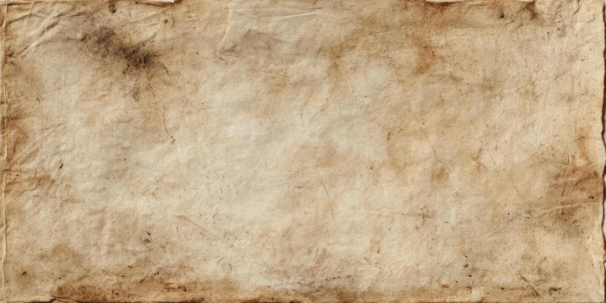 Ancient parchment paper with aged, textured surface photo