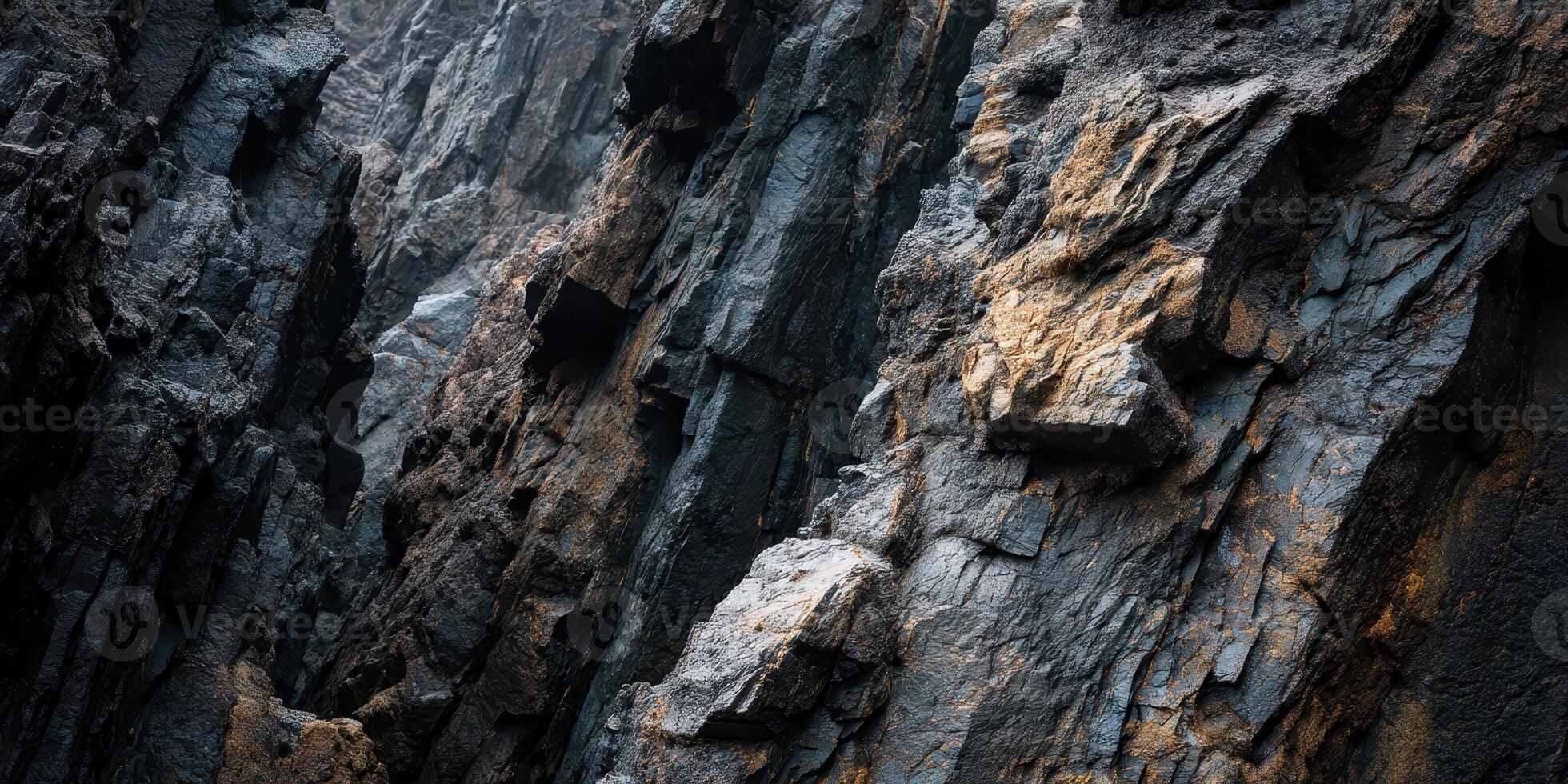 Detailed Close Up of Rocky Cliff Face Texture photo