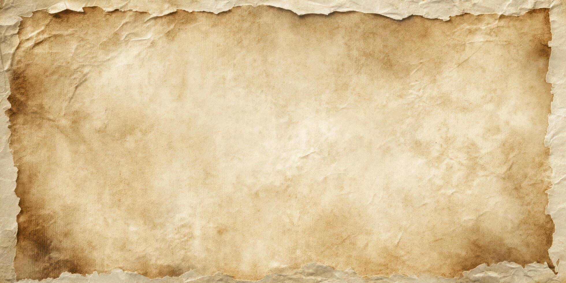 blank old paper background with torn edges photo