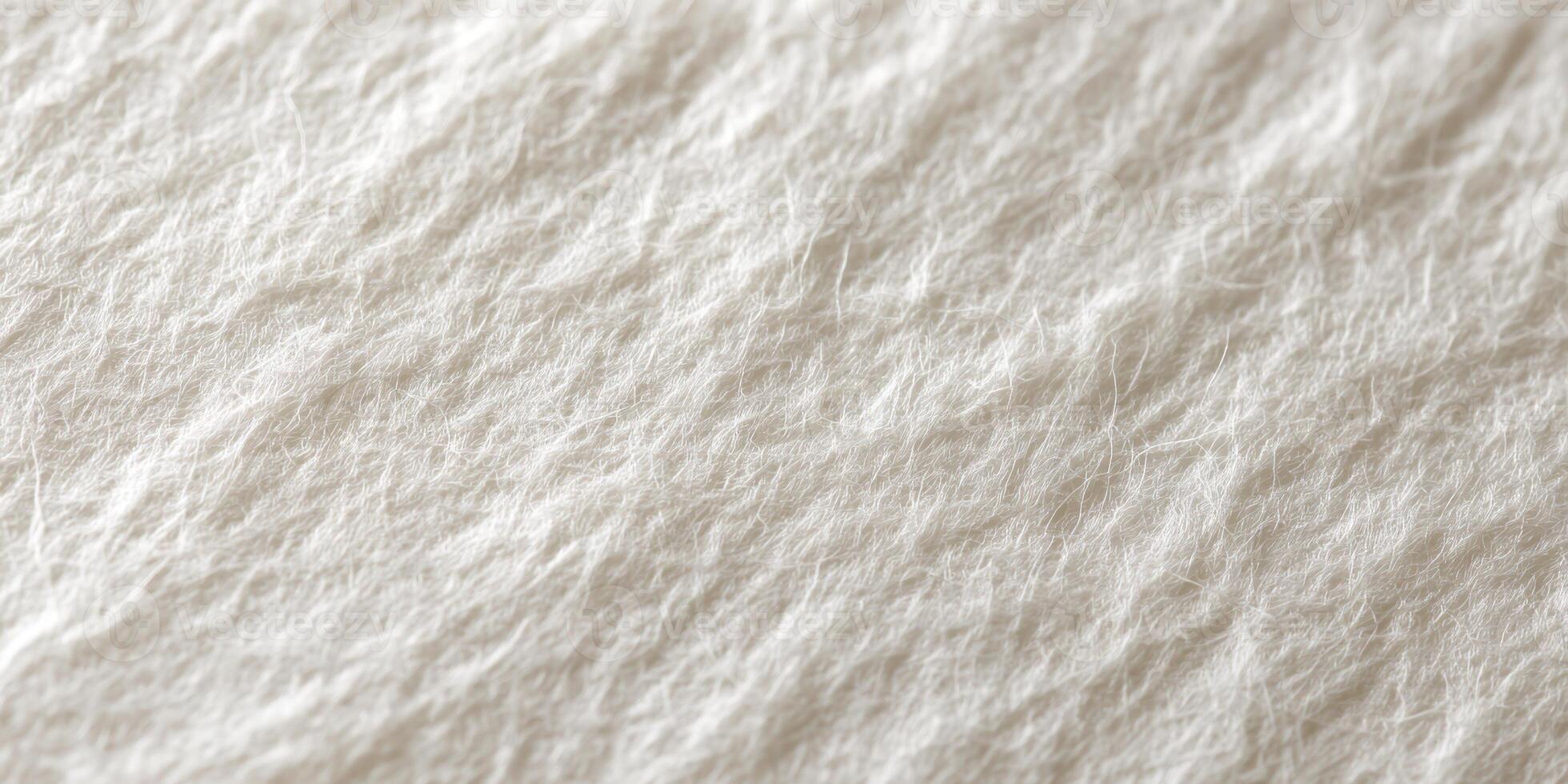 Close up texture of soft white wool fabric surface photo