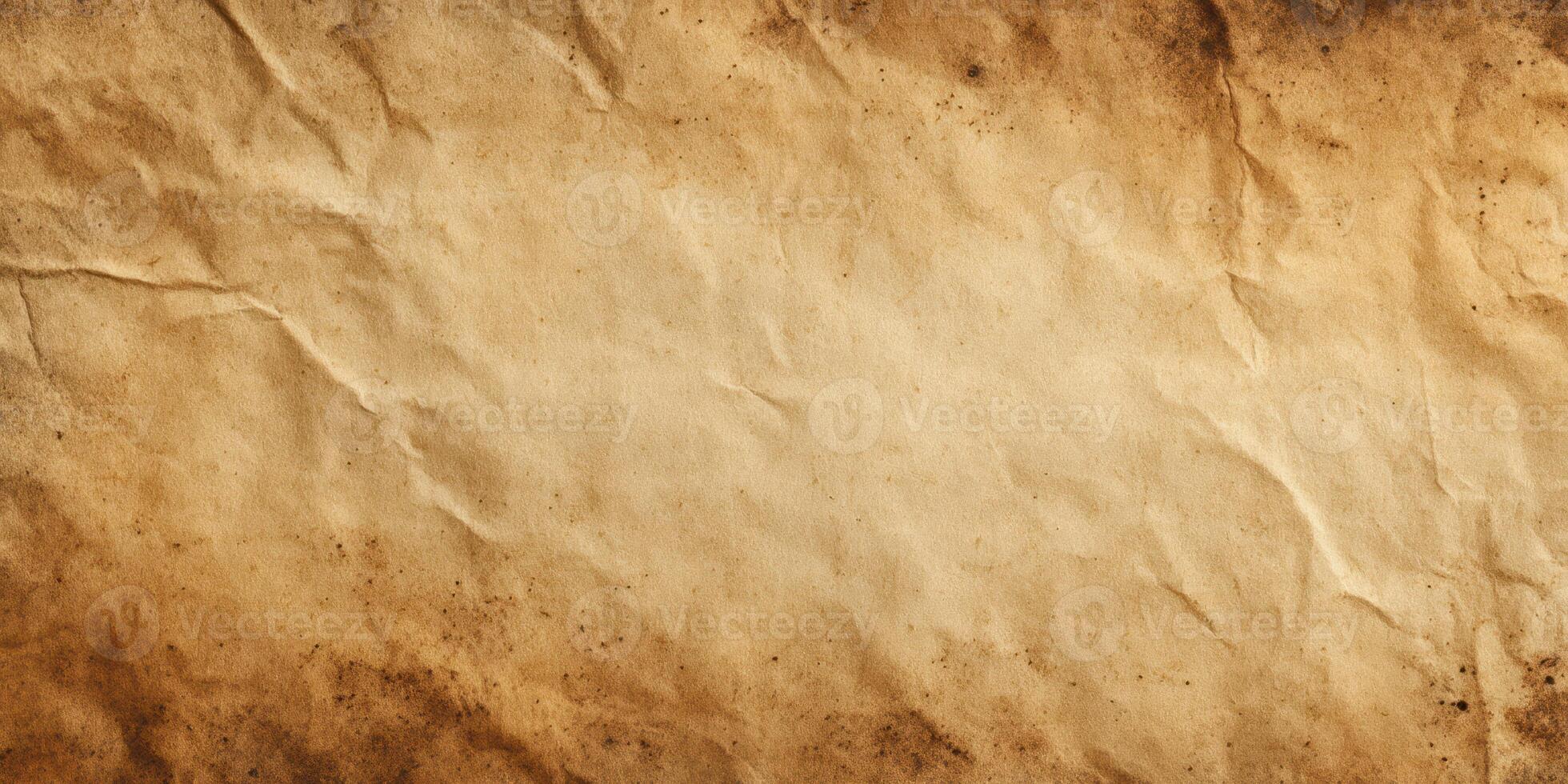 Old weathered paper texture background with stains photo