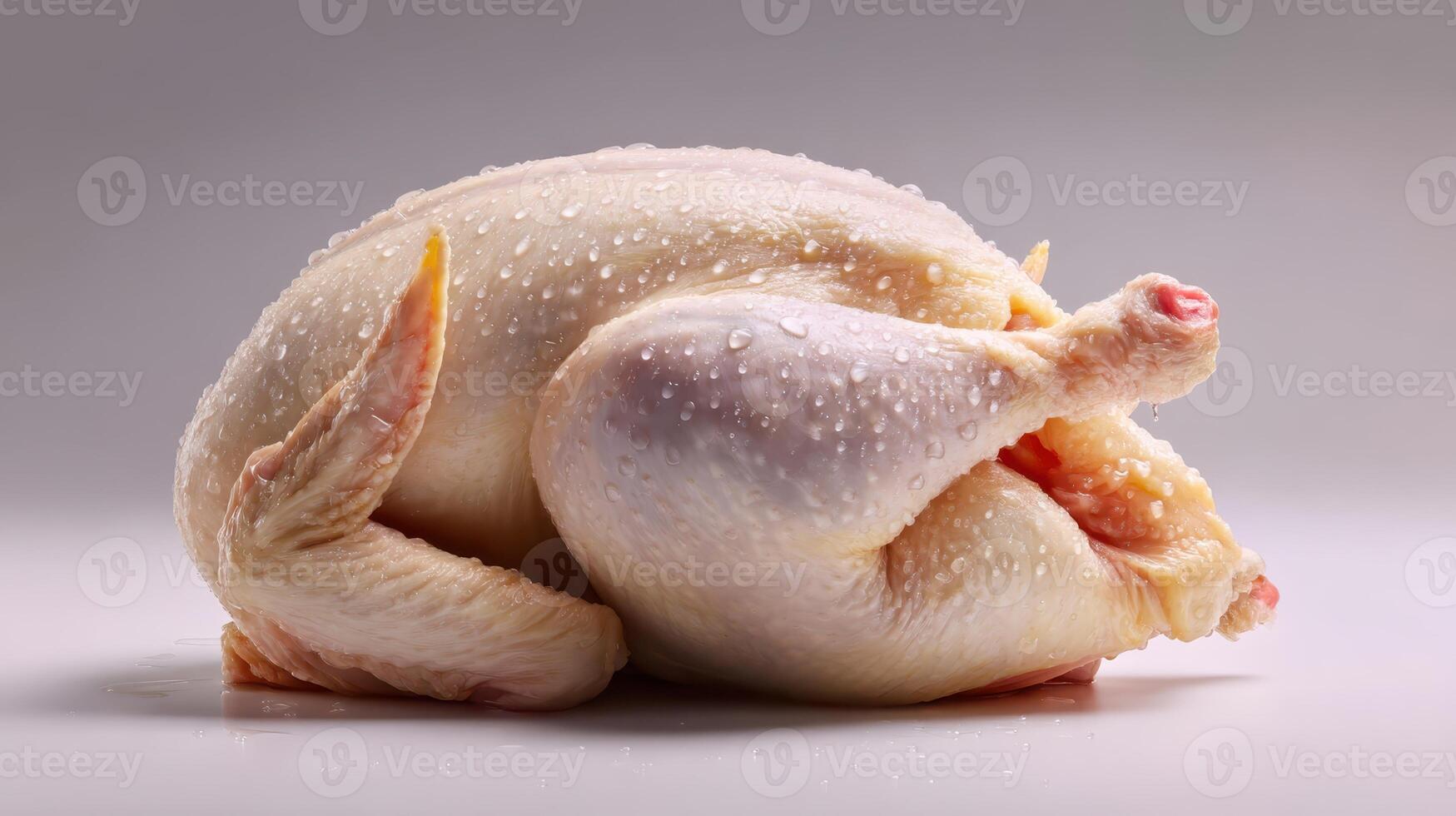 raw whole chicken ready for cooking preparation photo