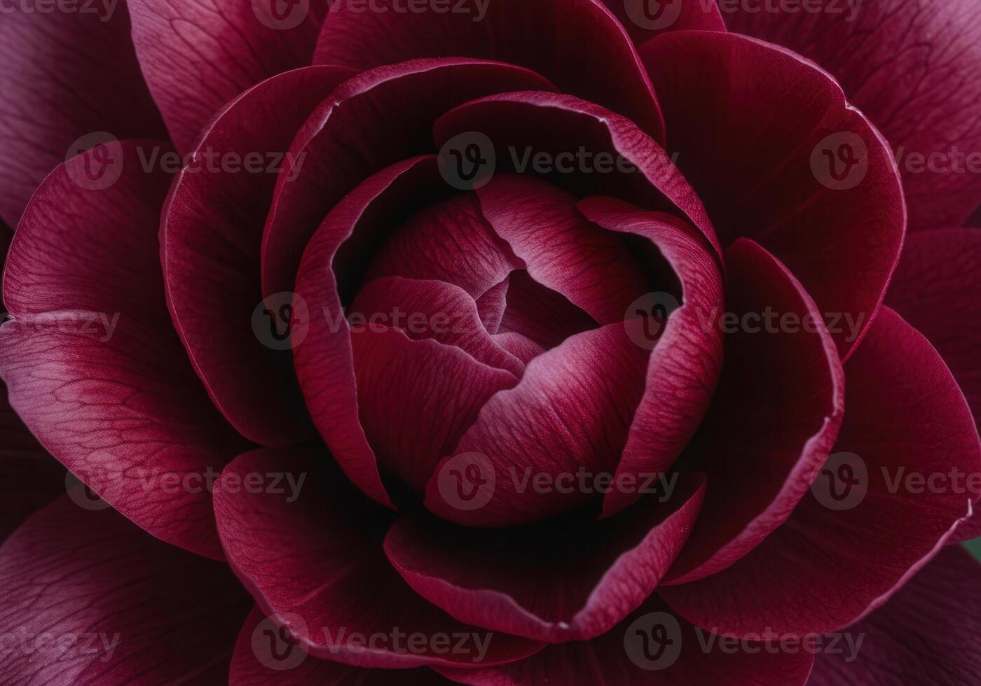 Close-up of a beautiful deep red camellia flower in full bloom, showing details. photo