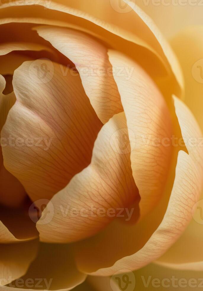 A stunning macro shot of a layered flower displaying intricate details and soft hues. photo