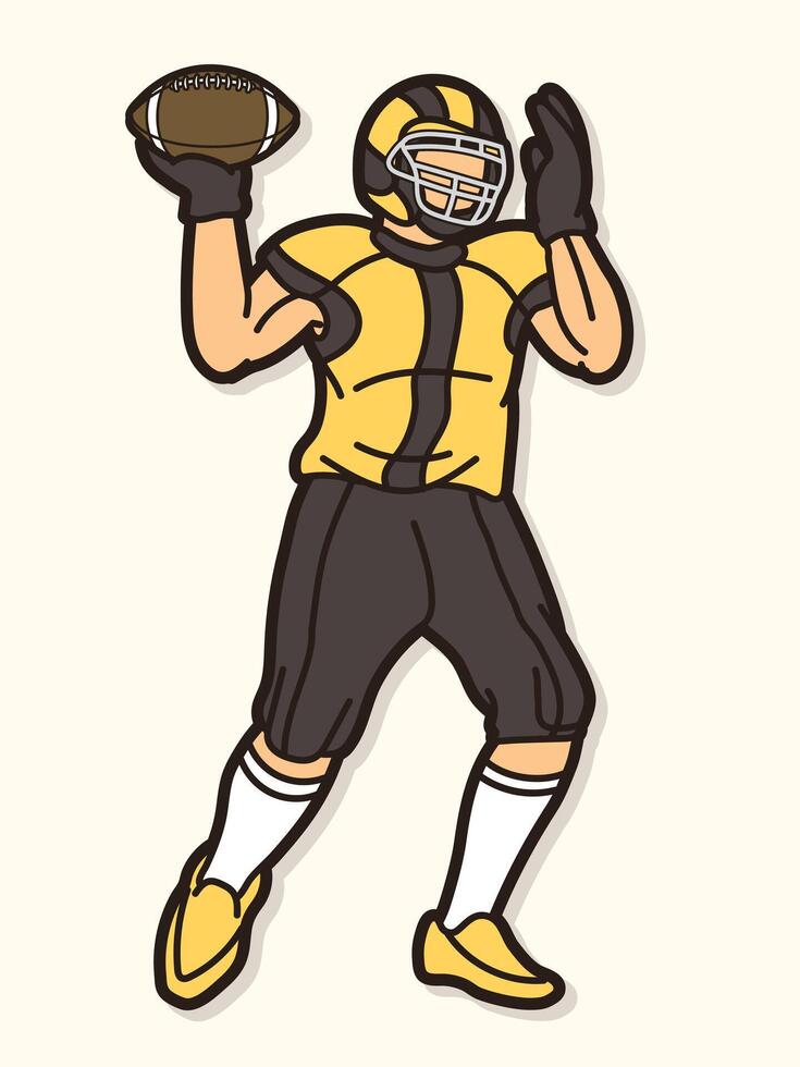American Football Player Graphic vector