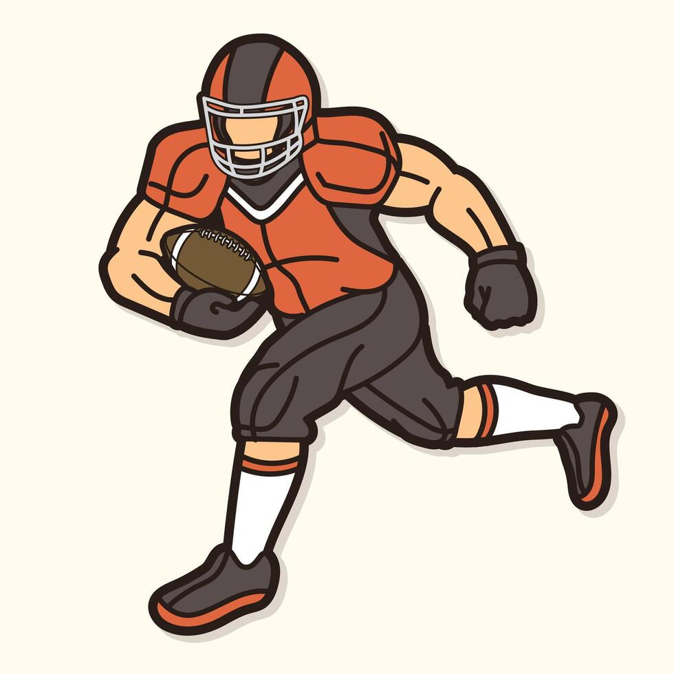 American Football Player Cartoon vector