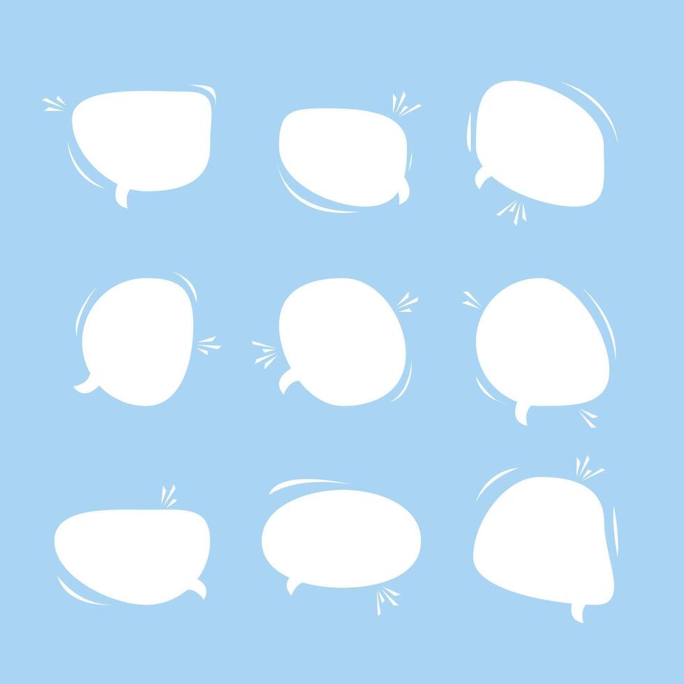 Set of colorful blank empty speech bubbles for text, chatting, message box. bubble illustration balloon speak sign dialog communication frame vector