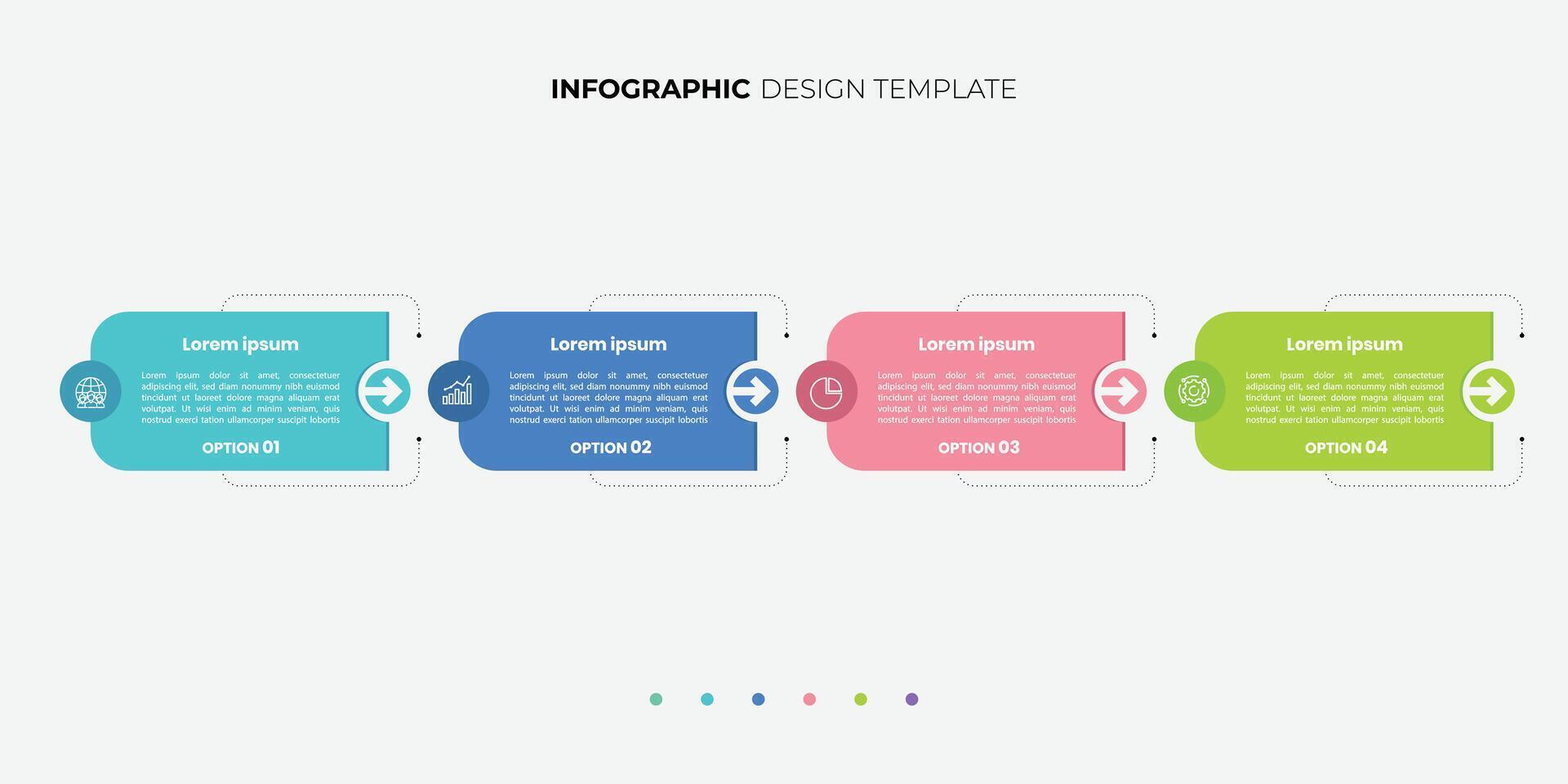 Arrow Infographic label design with circle infographic template design and 4,5,6 options or steps. Can be used for process chart. illustration vector