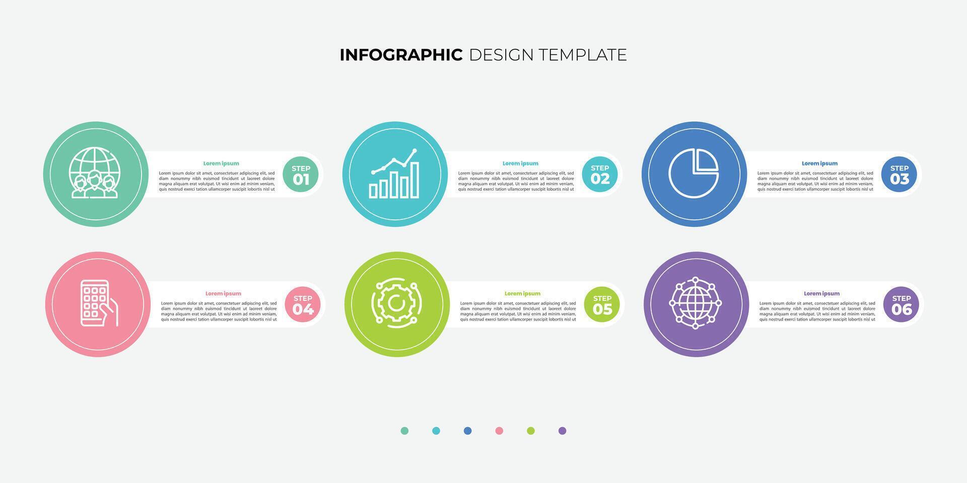 Timeline Creator infographic template. 5 options timeline journey, calendar Flat simple infographics trend design template vector