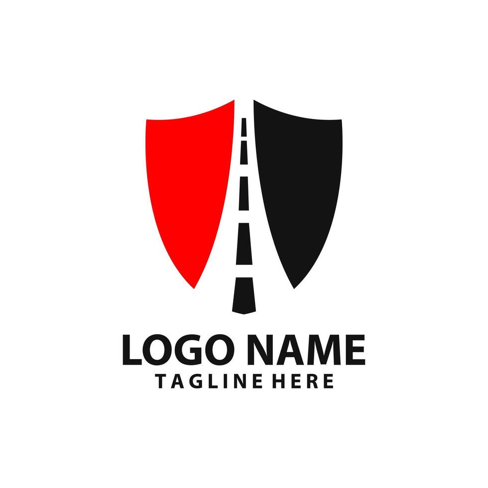 road shield logo design vector