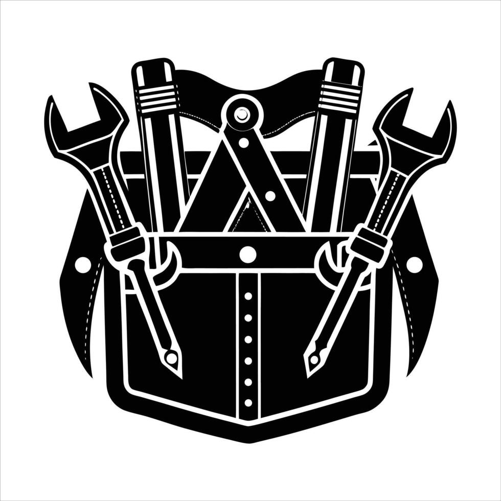 tool belt fully loaded vector