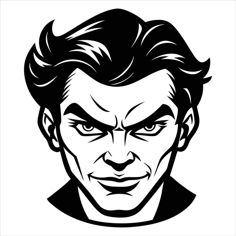 one eyebrow raised with a smirk vector