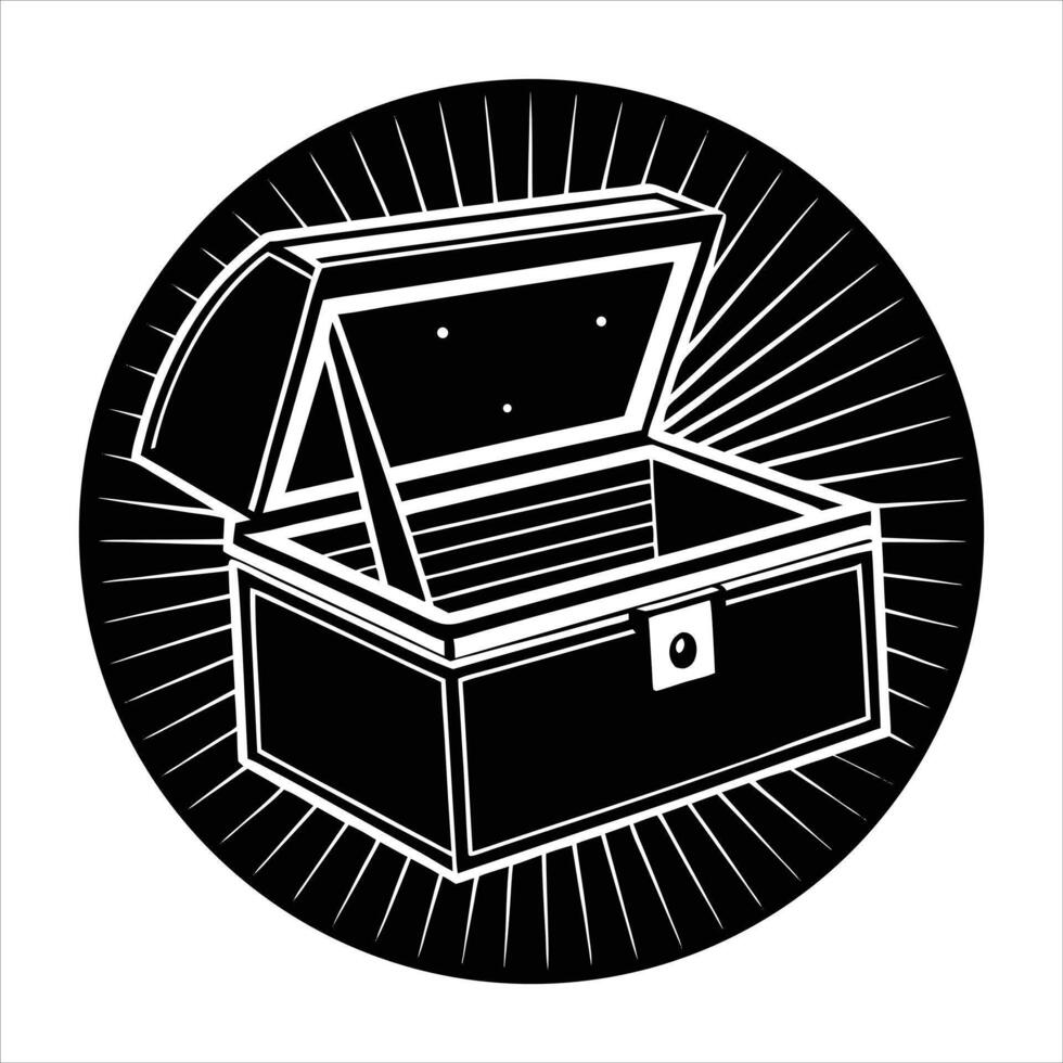 toolbox half open in dim light vector