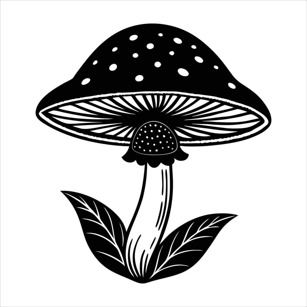 blooming from a mushrooms cap vector