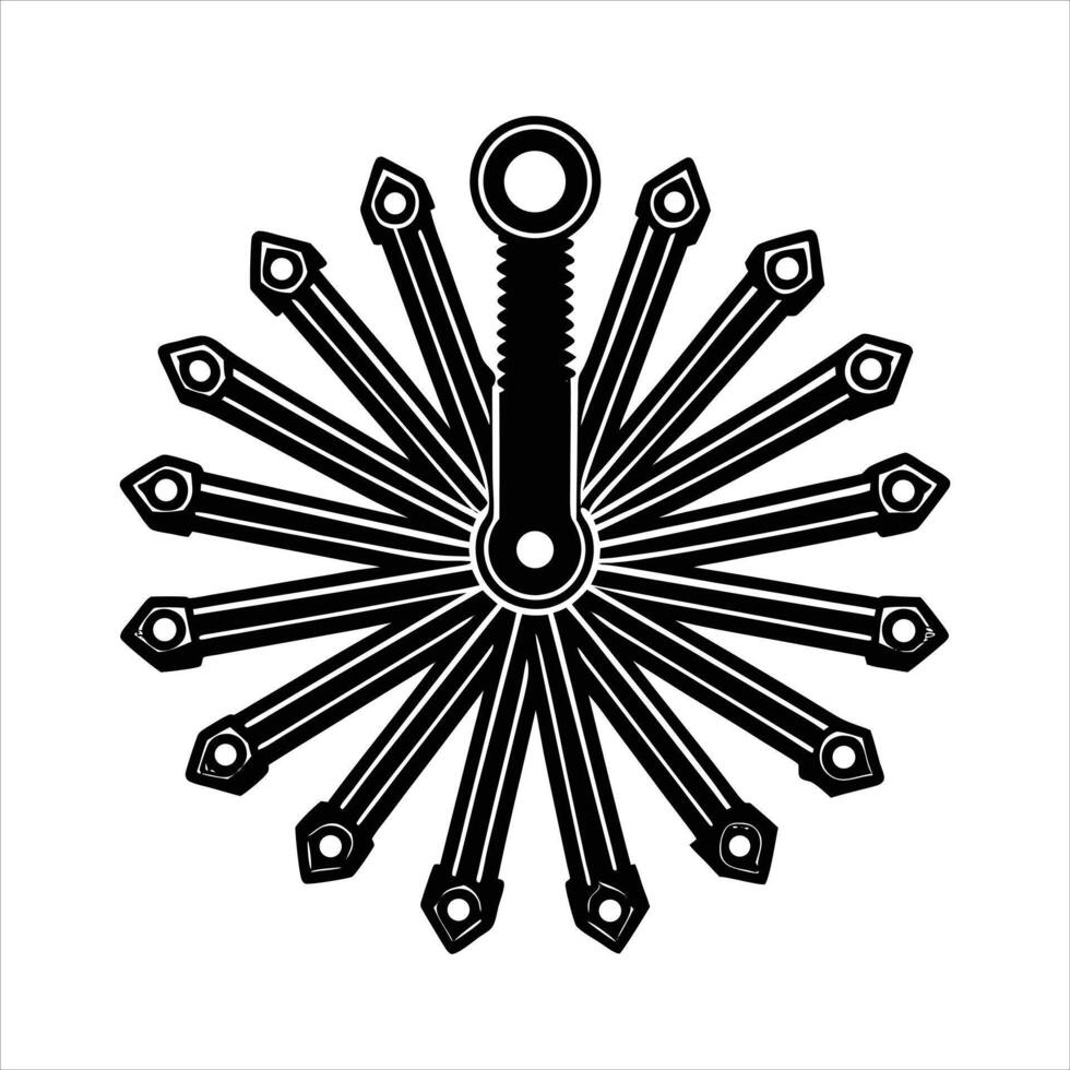 allen keys fanned out vector