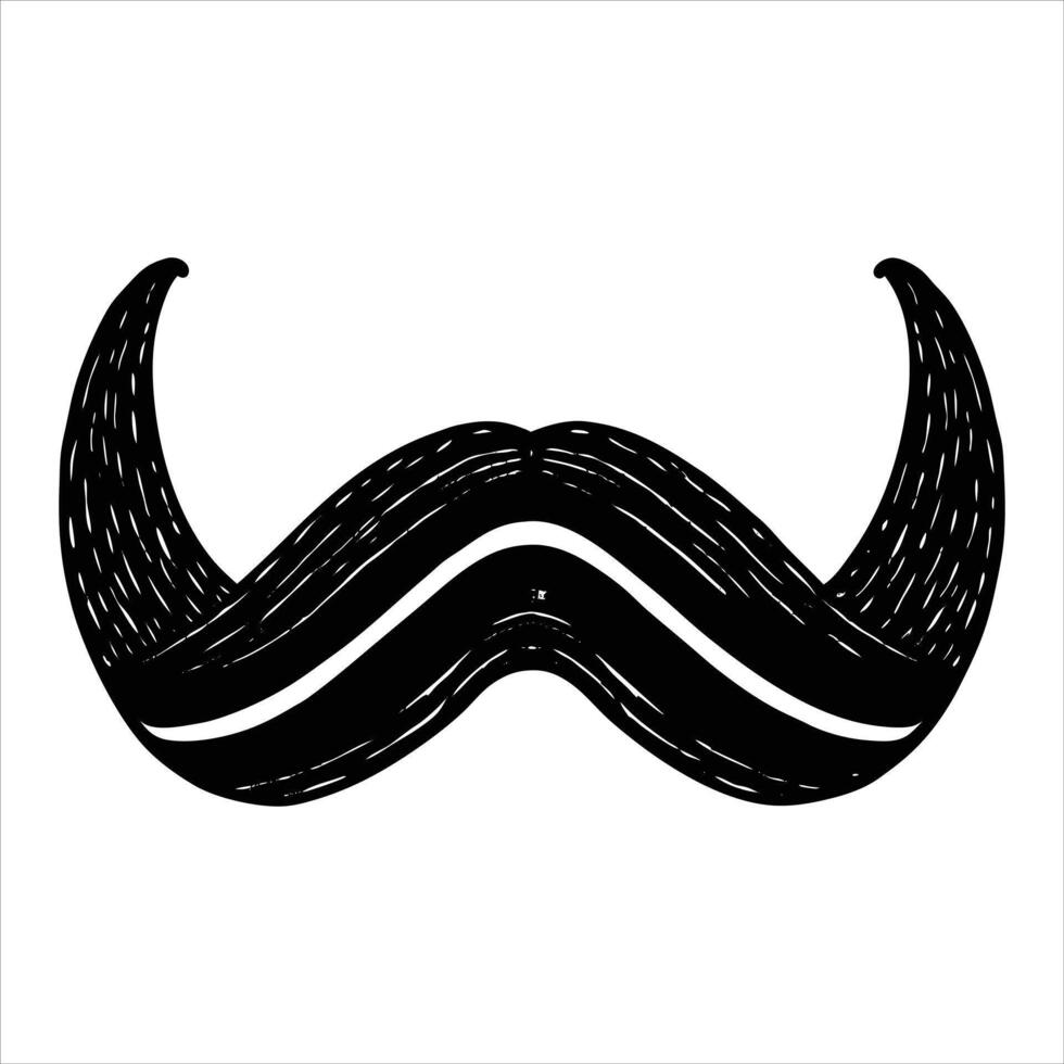mustache painted with rainbow vector