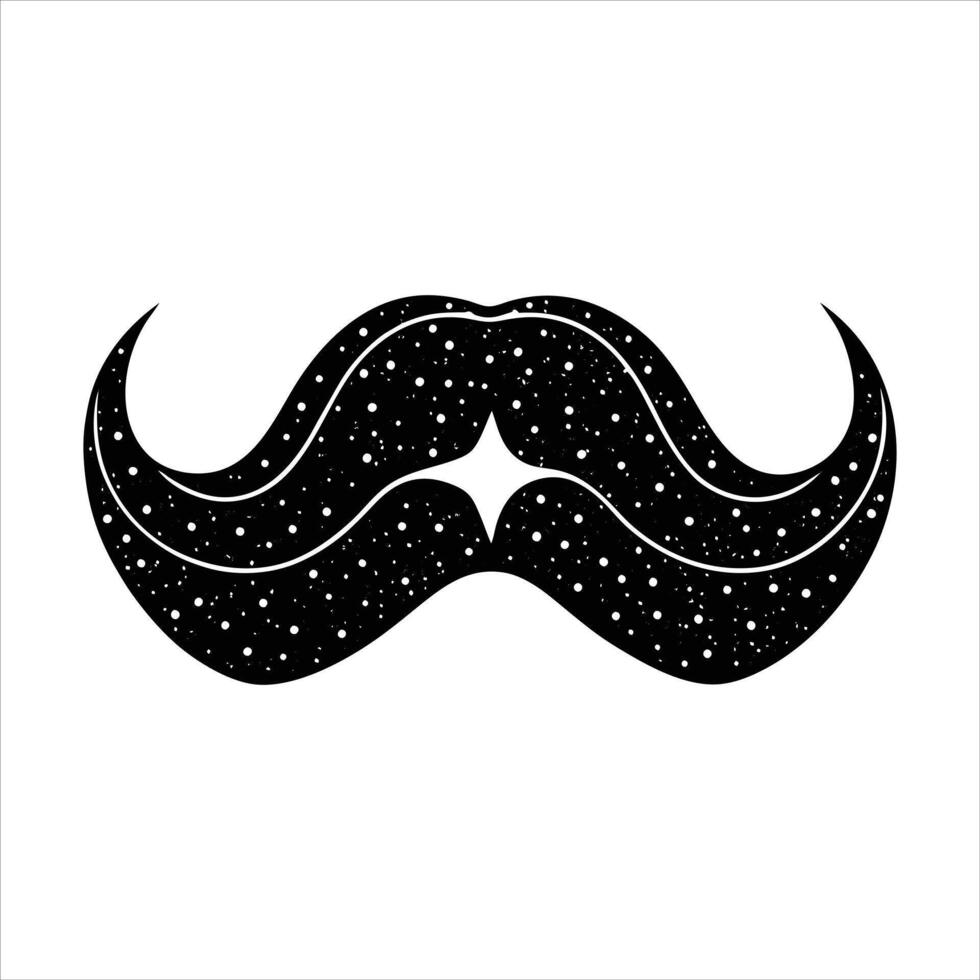 mustache with sparkles or glitter vector