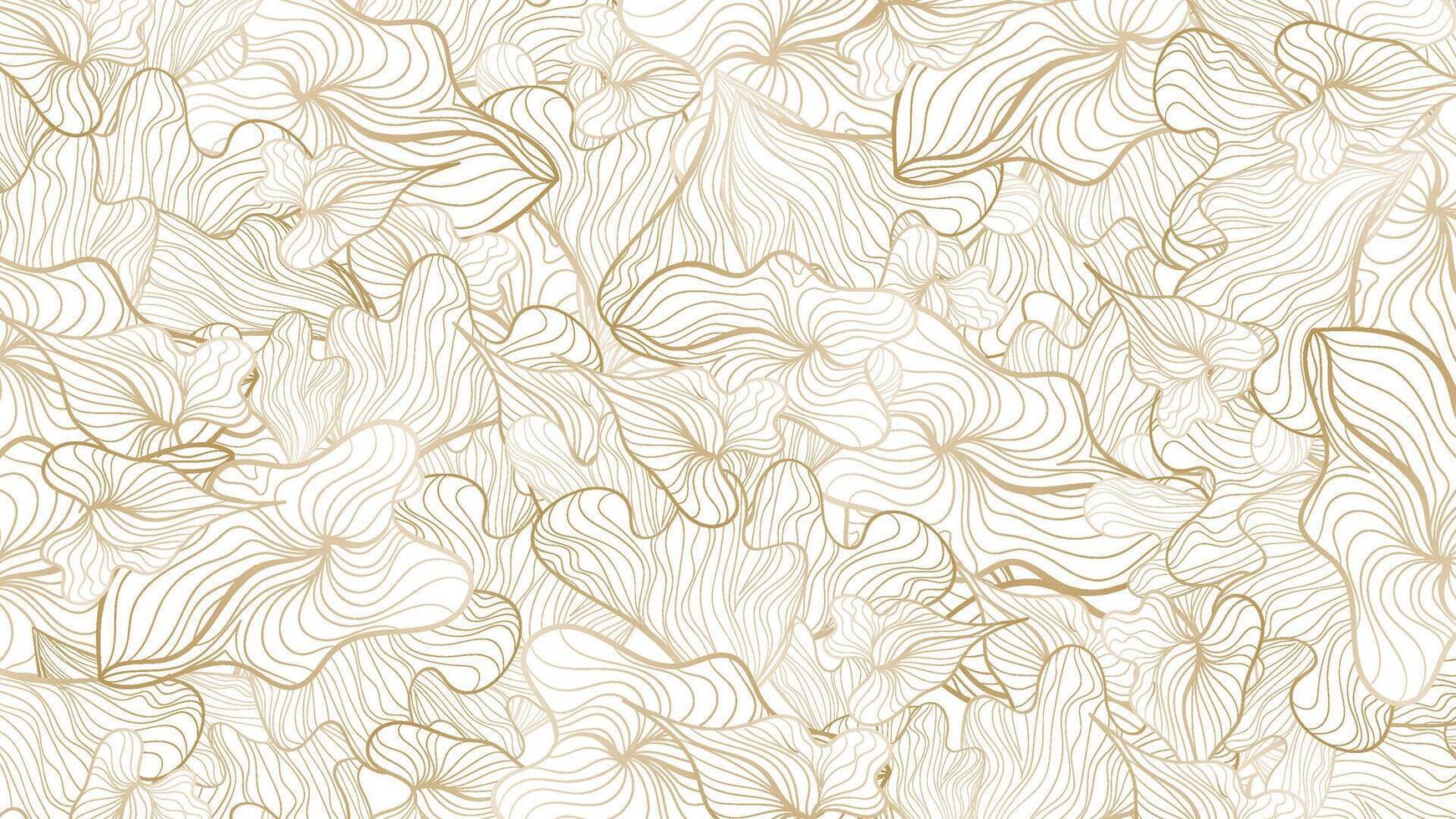 floral hand drawing lines art background vector
