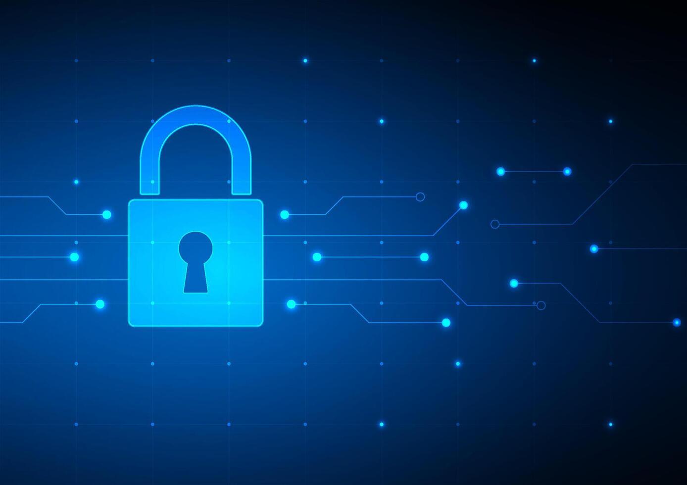 Cyber security digital background. Network lock protect guard concept. Design for technology cloud data and security system. vector