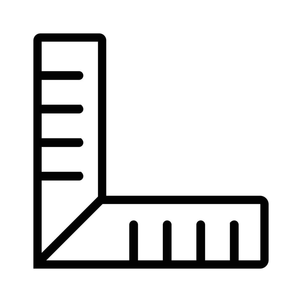 Ruler measuring tool icon geometry scale architecture blueprint size design vector