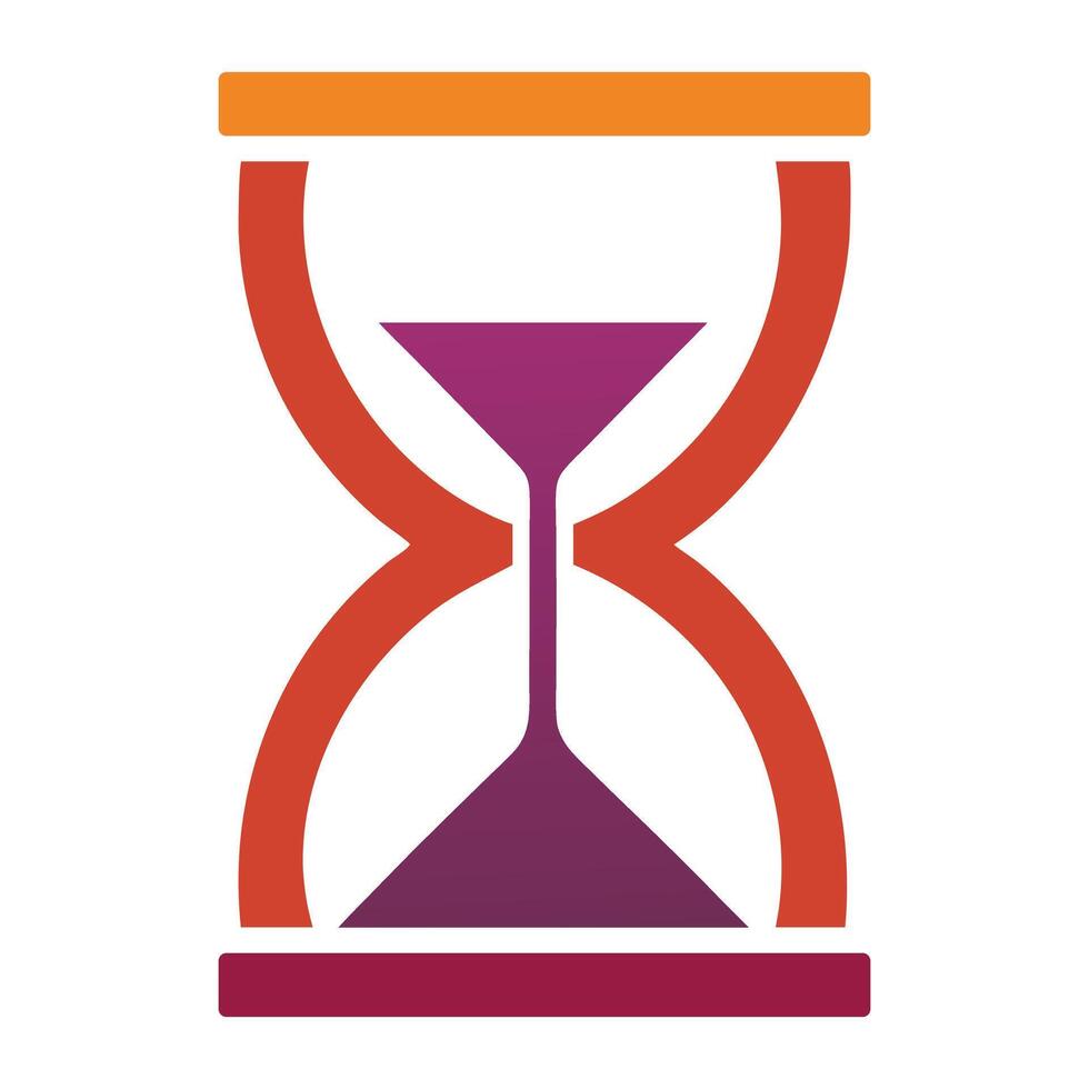 Hourglass icon time countdown symbol sand watch waiting deadline duration vector