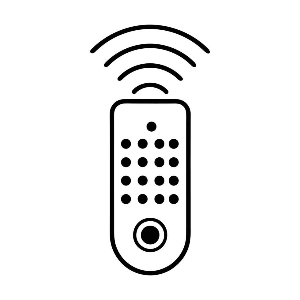 Remote control device icon signal button wireless technology electronic gadget vector