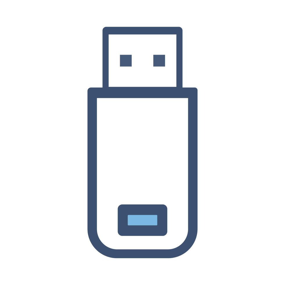 Minimalist USB flash drive icon data storage device technology vector