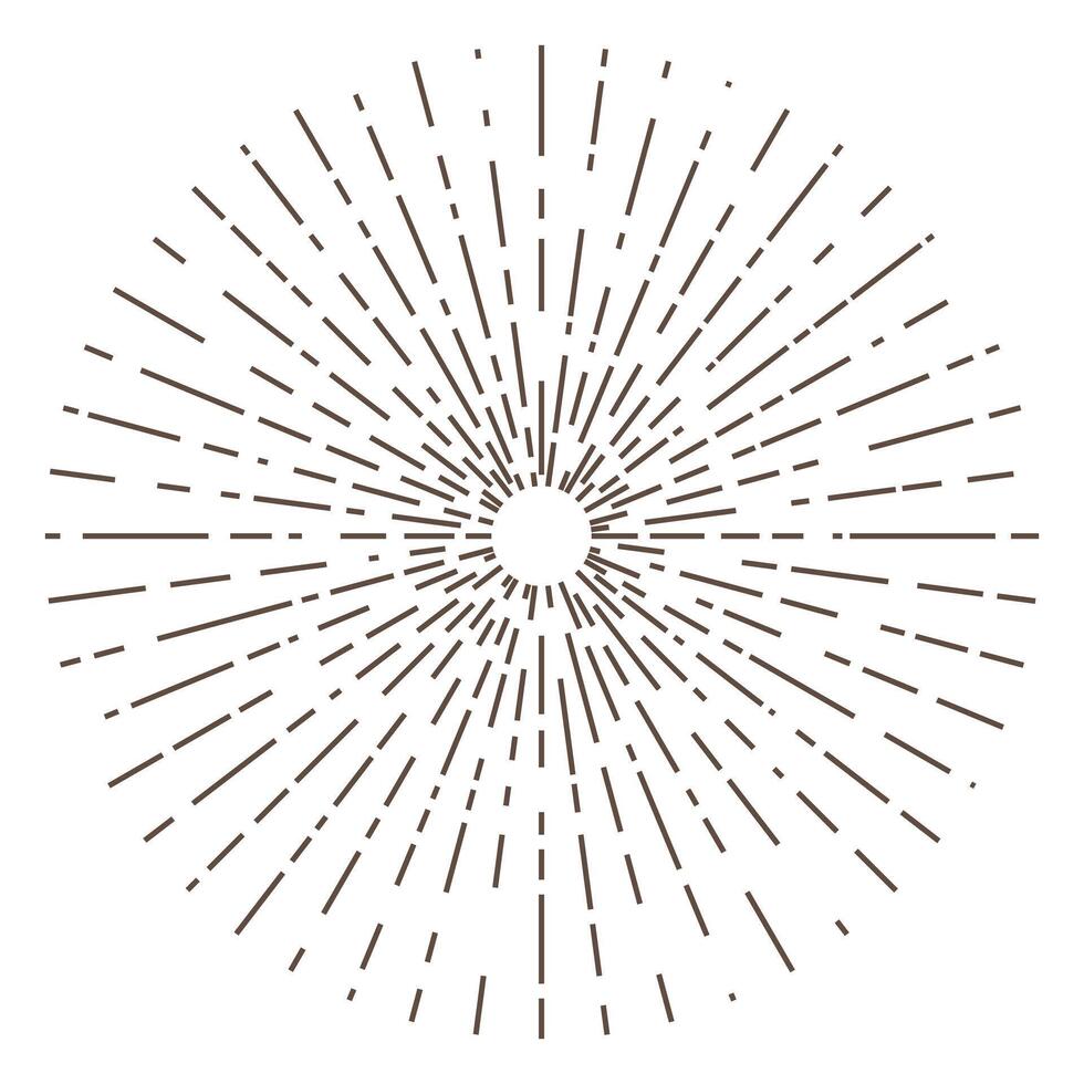 sun with radial ray bono element vector