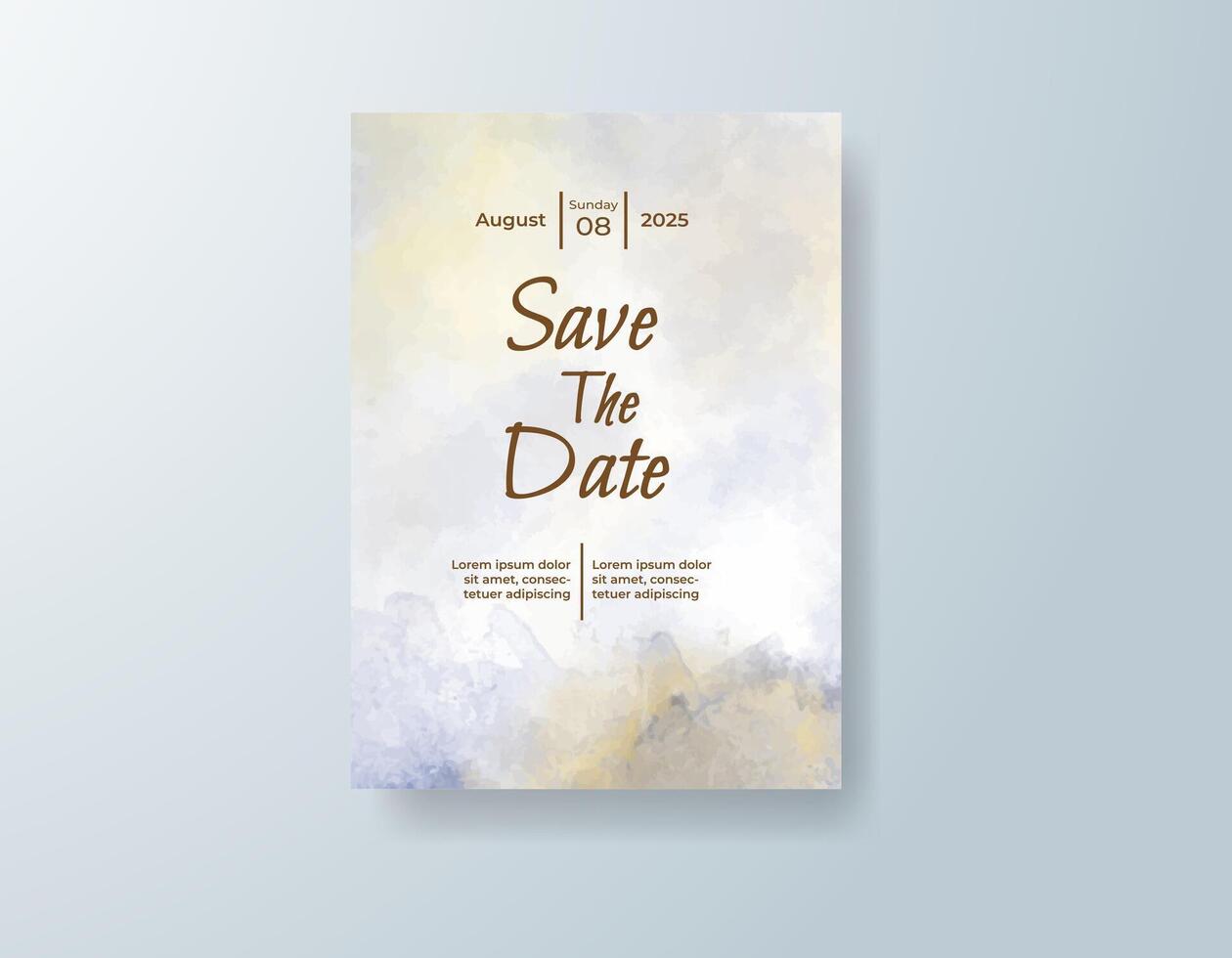 Modern digital invite with dreamy composition vector