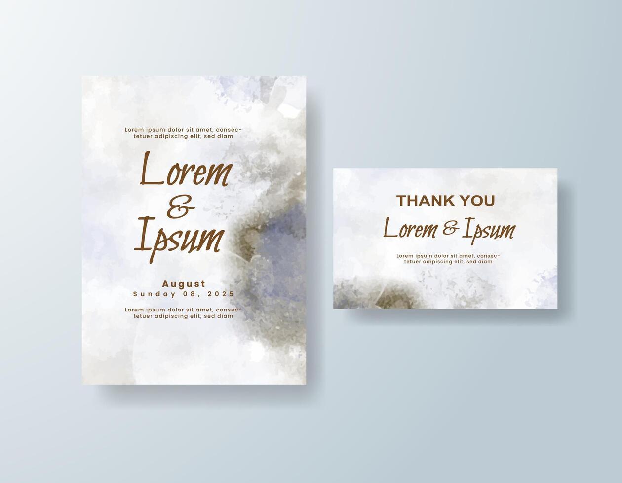 Tropical invitation template with delicate ink splashes vector