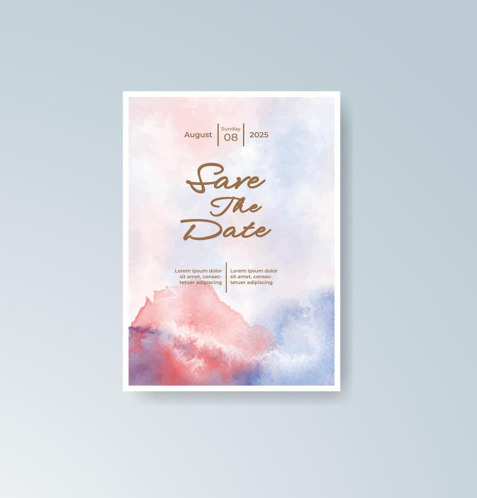 Beach hand-painted place card vector