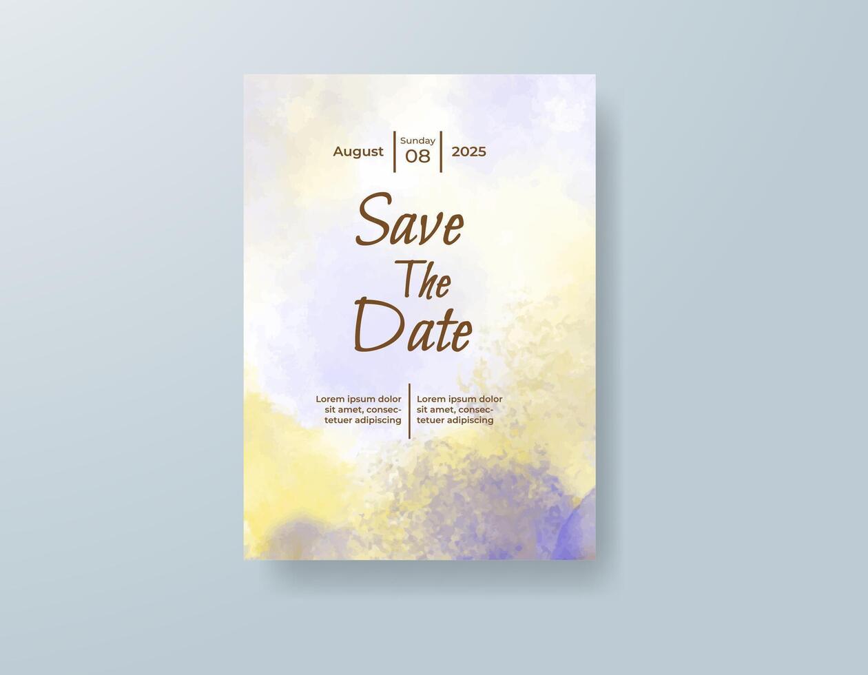 Elegant gold-foiled save the date card vector