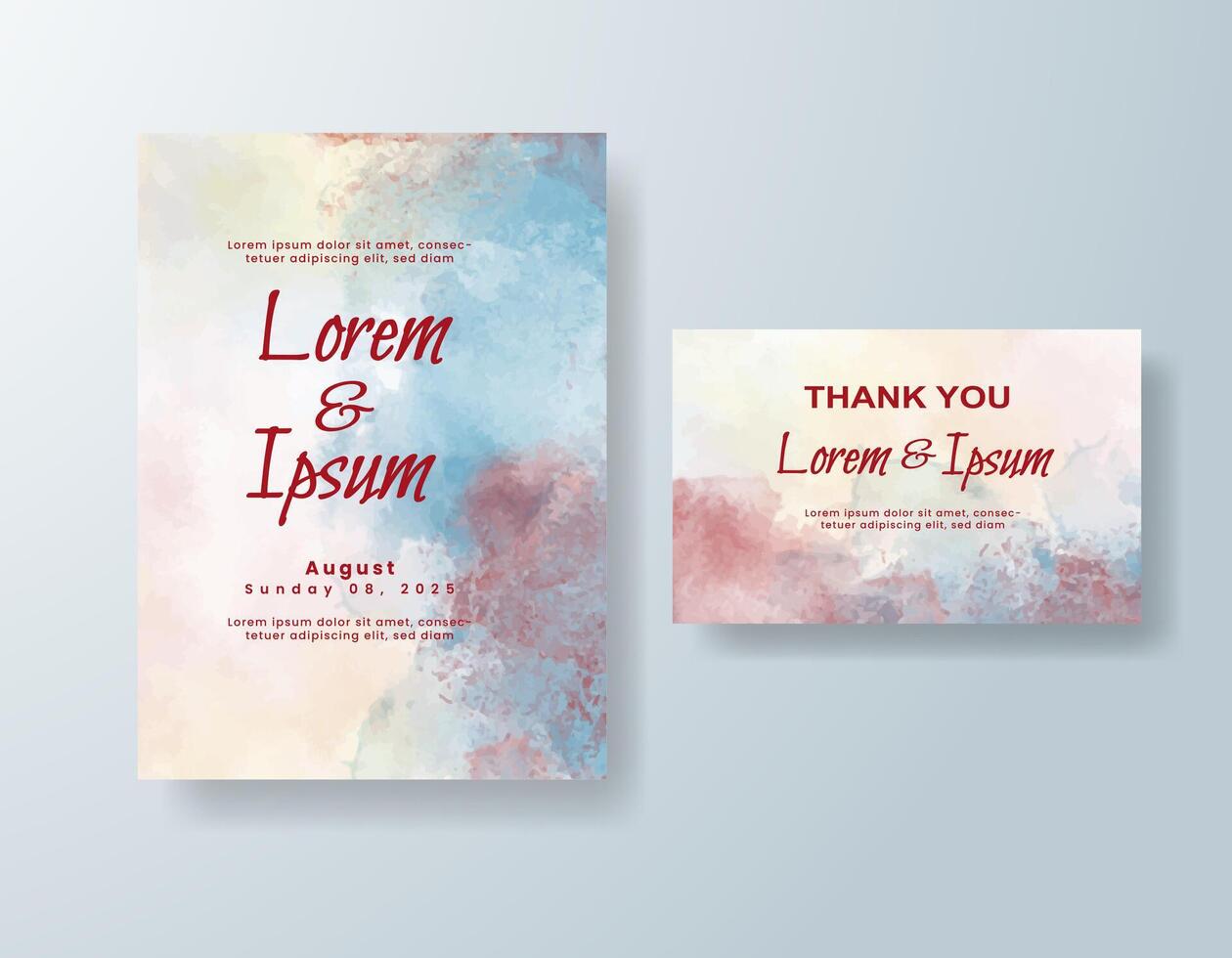Boho digital invite with canvas texture color vector
