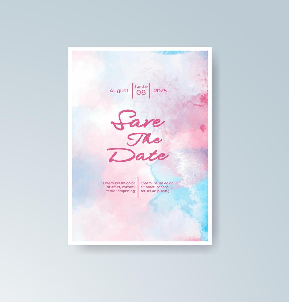 Vintage romantic wedding details card vector