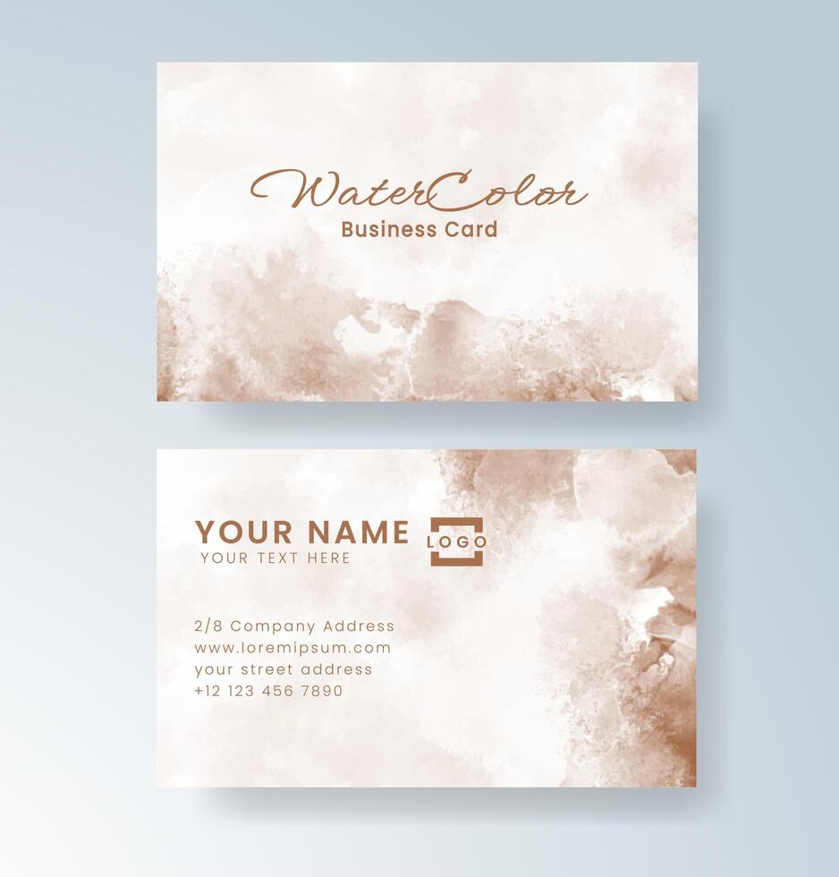 Professional card design with artistic watercolor fade vector