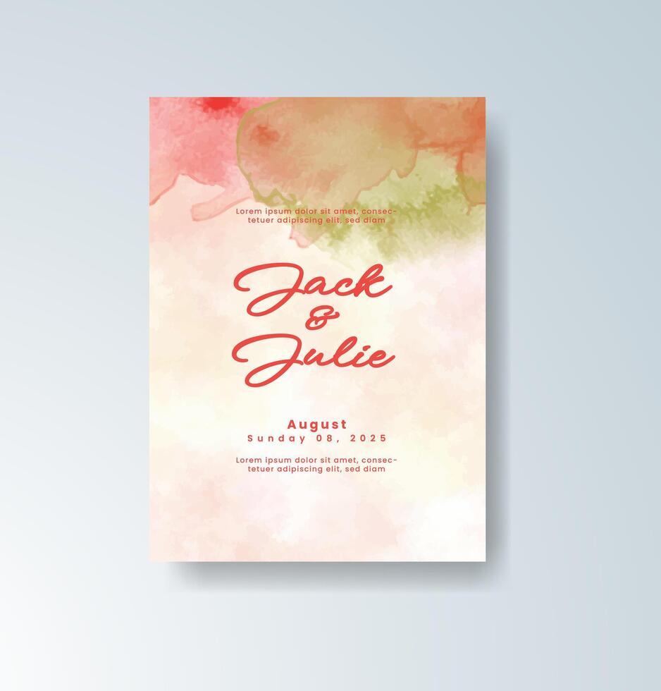 Vintage hand-painted place card vector